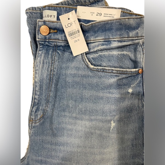 Loft Womens High Waist Boyfriend Jeans *New with Tags* Size 8 Size 29 - Picture 3 of 4